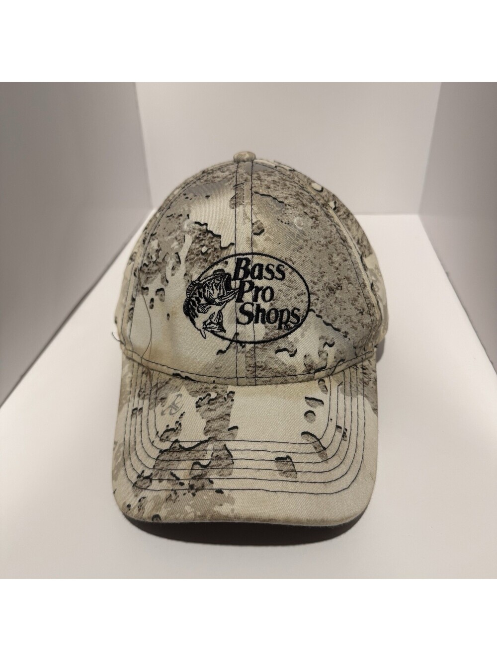 Bass Pro Shops Tonal Logo Cap TrueTimber Tundra White Snow Camo Snapback Hat